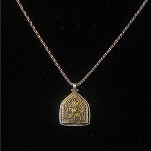 Silpada Sterling Silver Oxidized Brass Pendant Necklace